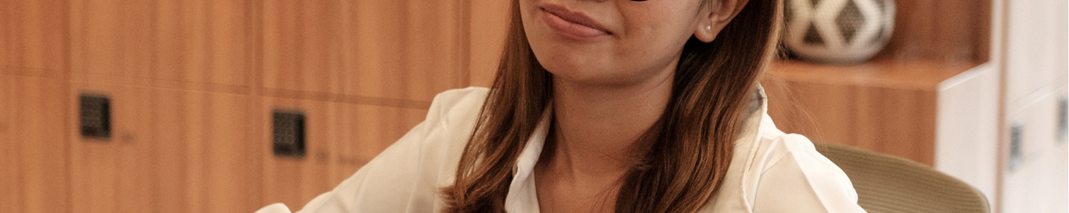 Female job candidate having an interview.