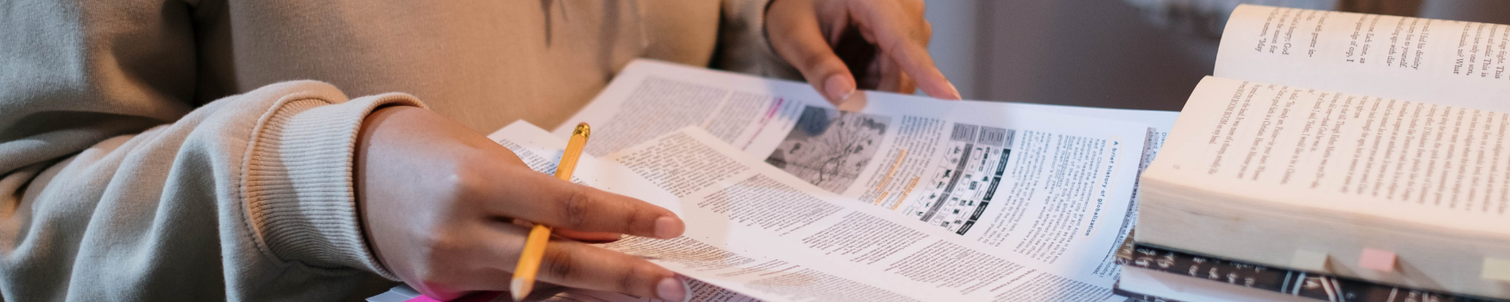 Girl revising for exams