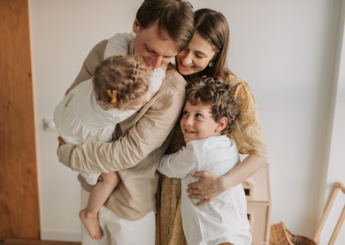 A family picture with children.